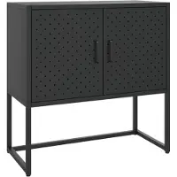 vidaXL Sideboard Schwarz 75x35x75 cm Stahl