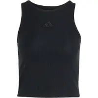 Adidas Tanktop "KIT, GERIPPT, KLEINES LOGO" gerippt, aus Baumwolle, Viskose und Elasthan, Cropped-Schnitt