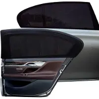 OEM Automobilschirm XL Nylonnetz UV- & Hitzeschutz vollständige Abdeckung einfache Installation 2er-Satz für rechteckige Fenster