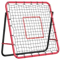 StarTech.com Sport Rebounder Netz - Trainingsnetz 120x120 cm - Verstellbarer Winkel - Für Fußball, Baseball, Volleyball, Softball - Rückprallnetz für Garten & Hof