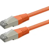 Roline Patchkabel Cat.6 (Class E), PoE, S/FTP (PiMF), orange, 5 m