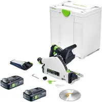Festool TSC 55 KEB-Basic Akku Tauchsäge 18 / 36 V 160 mm Brushless + 2x Akku 4,0 Ah + Systainer - ohne Ladegerät