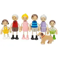 Bigjigs Holz Puppenhaus Familie Puppennachhaltiges Spielzeug