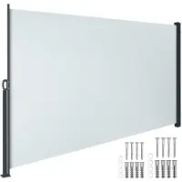TecTake Seitenmarkise 180 x 300 cm ausziehbar, mit Aufrollmechanismus