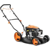 FUXTEC Benzin Rasenmäher Fx-RM51SA96 - 196ccm | 51cm Schnittbreite | 34Kg | 4-Takt | Seilzugstarter | Mulchfunktion | 800ml |4,4kW