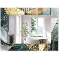 Drukarnia Piga Abstrakte geometrische Muster – Rechteckiger Spiegel mit Druck 80x60 cm – Modern - Dekorativ für die Wand