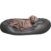 Tierlando Hundebett PHILIP Anti Haar Kunstleder 110 140 170cm XL XXL XXXL - Größe: 110x80cm | Farbe: 02 Graphit