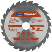 Norton pia tarczowa 210mm x 30mm x 24z drewno i kompozyty atb (2,8 / 1,8)