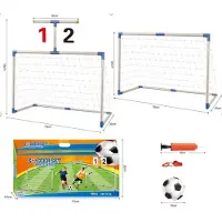 DazHom 2 Stück Kinder Fußballtore Garten Fußballtore Kinder Spielzeug Sportspaß für Garten Indoor