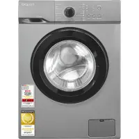 Exquisit Waschmaschine 6 kg schmal 42 cm | Energieklasse A | 1000 U/min | Sportprogramm | leise 76 dB | WA56110-021A inoxlook-az | Inoxlook - Grau