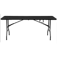Jet-Line Buffettisch Gartentisch Klapptisch zusammenklappbar faltbar schwarz grau 180x70x74cm NIKOLAUS