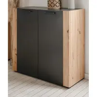 Furn.Design Kommode "Kampen" in grau und Artisan Eiche 89 x 85 cm