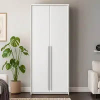 Beautysofa | Drehtürenschrank GIANA 100 cm Moderne Garderobenschrank mit 2 Türen, Weiß