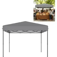 CEEDIR Pop Up Pavillon 3x3m wasserdicht, wetterfest & stabil, Faltpavillon mit UV-Schutz, höhenverstellbar 240–260 cm, Partyzelt für Garten, Camping, Hochzeit & Outdoor, Grau