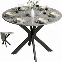 HOMCOM Klappbarer Esstisch Esszimmertisch mit Spinnenfuß für 2-6 Personen