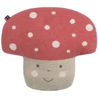 David Fussenegger Kissen gefüllt Juwel 'Pilz' 30 x 30 cm Mattrot