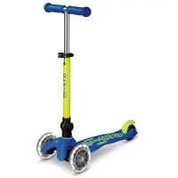 Micro mobility Mini Micro Deluxe Foldable Neon LED, Kinder, Dreiradroller, Junge/Mädchen, Asphalt, 50 kg, 3 Rad/Räder