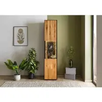 MASSIVMOEBEL24.DE Vitrine Wildeiche 43x45x200 natur geölt STARNBERG #05