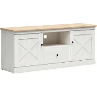 Petits-meubles TV-Möbel Victoria mit 1 Schublade und 2 Türen, Weiß und Holzoptik, 153cm