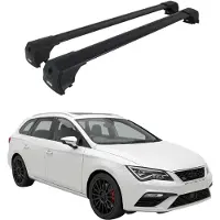 Omtec Dachträger Grundtäger für Seat Leon Cupra ST III 2015-2020 Aluminium Schwarz 2x