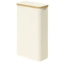 Möbel Kraft Wäschebox ¦ weiß ¦ Stoff,Bambus,Fiberglas,Karton ¦ Maße (cm): B: 42 H: 70,5