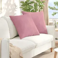 vidaXL "Schlussverkauf" Sofakissen 2 Stück - Sitzauflage - Sitzpolster - Rosa 80x80 cm Cordstoff C5702