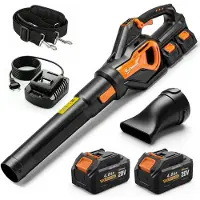 Outsunny Akku-Laubbläser 20V Kabellos Laubbläser mit 2x4.0Ah Akku & Ladegerät