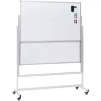 Décoshop26 - Mobiles Whiteboard mit 2 höhenverstellbaren Tafeln und Zubehör 101 x 69 cm 04_0008573