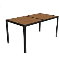 Linder Exclusiv GmbH Tisch Gartentisch Esstisch Outdoor Tisch Holzoptik Gartenmöbel 150 cm
