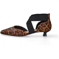 Marc Ellis Gepunktete Leggings mit Leopardenmuster aus Pferdeleder,