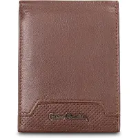 Pierre Cardin Herren Geldbörse, echtes Leder, Schwarz, Dunkelbraun