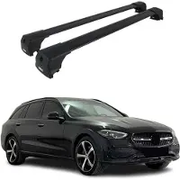 Omtec Dachträger Grundtäger für Mercedes C Klasse S206 2021-2026 Aluminium Schwarz 2x