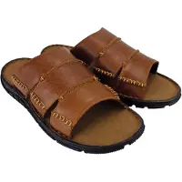 Dunlop Herren Sommer Strand Leder Slipper