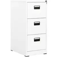 Décoshop26 - Büroschrank mit Schubladen Aktenschrank mit 3 Schubladen 46 x 62 x 102,5 cm weißer Stahl DEC024520