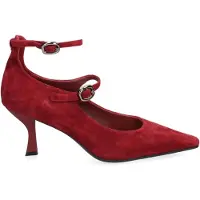 Marc Ellis Damenschuhe mit Absatz aus echtem Leder, elegante Mary Jane-Schuhe, schwarz