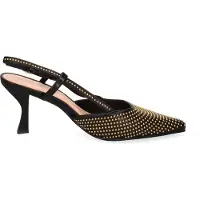 Marc Ellis Damenschuhe, Stiefeletten, aus echtem Leder, schwarz, mit Nieten, Marke: