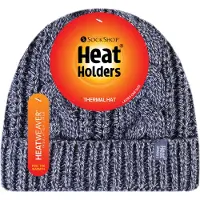 Heat Holder Damen Kabelstrick Umschlag-Wärmewollmütze