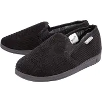 Dunlop Herren Hausschuhe mit Karomuster und Memory-Schaum
