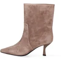 Marc Ellis Damenschuhe, Stiefeletten, aus echtem Leder, elegante Absatz, in den Farben Bordeaux, Schwarz und Taupe
