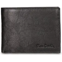 Pierre Cardin Herren Portemonnaie , echtes Leder, schwarz, kompakt, 12,5 x 9 cm