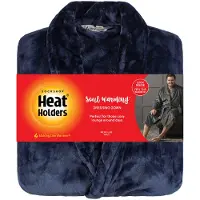 Heat Holder Wärmehalter - Weicher warmer Morgenmantel für Herren - Navy