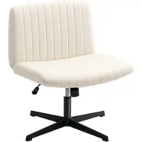 HOMCOM Homeoffice Stuhl höhenverstellbar Schreibtischstuhl mit Leinenoptik