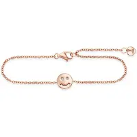Cai Armband 925/- Sterling Silber rotvergoldet Zirkonia Smile