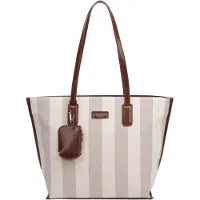 FoodColors Diana&Co Shopper-Tasche, zweifarbig, mit Reißverschluss und Henkeln aus Kunstleder, 46 x 31,5 cm