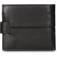 Pierre Cardin Herren Portemonnaie , echtes Leder, schwarz, mit Druckknopfverschluss