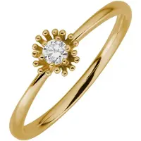 Lyomi Ring 585/- Gelbgold 1 synth. Diam. 0,10ct.