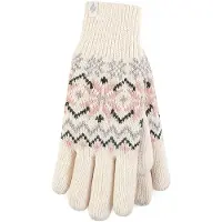Heat Holder - Ladies Soft Thermal Gloves - Creme