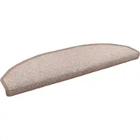vidaXL Selbstklebende Treppenschoner Halbkreis 15 pcs Hellbraun