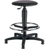 Topstar Drehhocker mit Gleiter Kunstlederpolster schwarz Sitzhöhenverstellung 540-800 mm