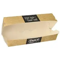 Papstar 300 Baguetteboxen, Pappe "pure" 6,2 cm x 7,5 cm x 21 cm "Good Food"